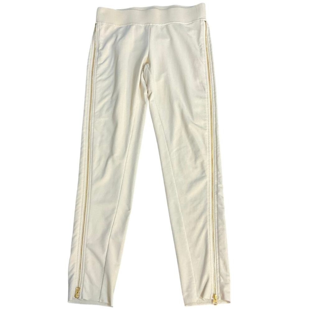 Sundays Anthropologie Casual Pants Cream Side Zip Activewear Pull On Size 1 (S)